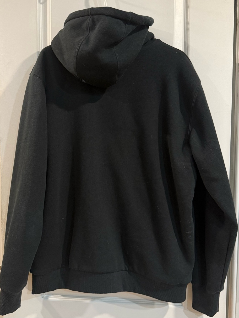 Carhartt Rain Defender Men's Charcoal Zip-Up Hooded Sweatshirt - Picture 3 of 10